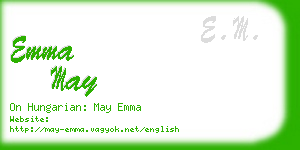 emma may business card